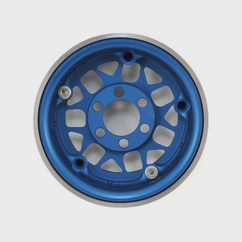Vanquish Products KMC XD127 Bully 1.9" Beadlock Crawler Wheels (Blue) (2) (VPS07714)
