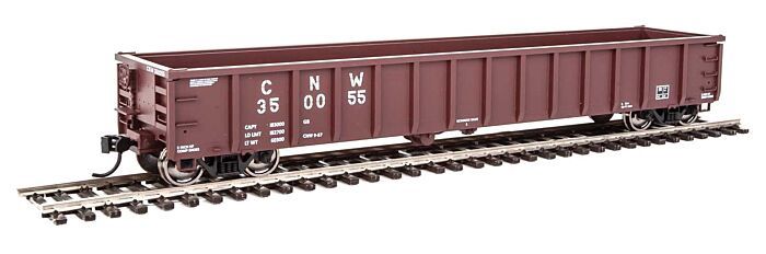 Walthers 53' Railgon Gondola - Ready To Run -- Chicago &amp; North Western(TM) #350055 (oxide) (910-6234)