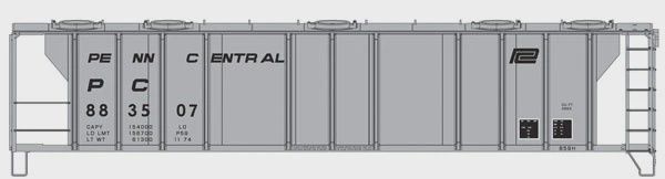 Walthers 50' Pullman-Std PS-2 2893 3-Bay Penn Central #883507 (910-7029)