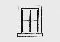 Wndw 4-pane outfit car 4/ (300-25)