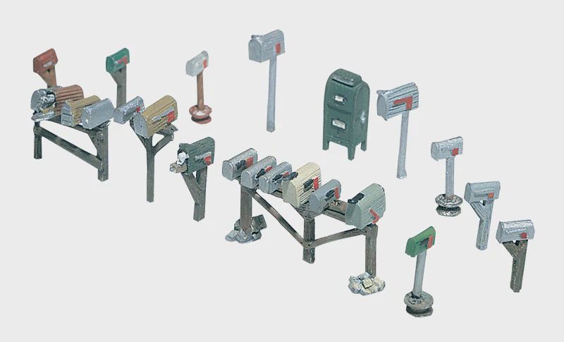 Woodland Scenics Assorted Mailboxes HO Scale Kit (WOOD206)