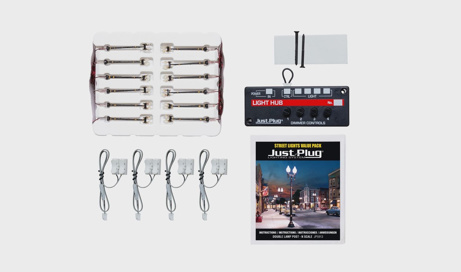 Woodland Scenics Double Lamp Post Value Pack - N Scale (WOOJP5913)