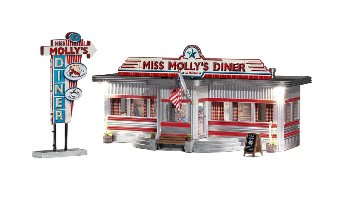Woodland Scenics Miss Molly's Diner - HO Scale (WOOBR5066)