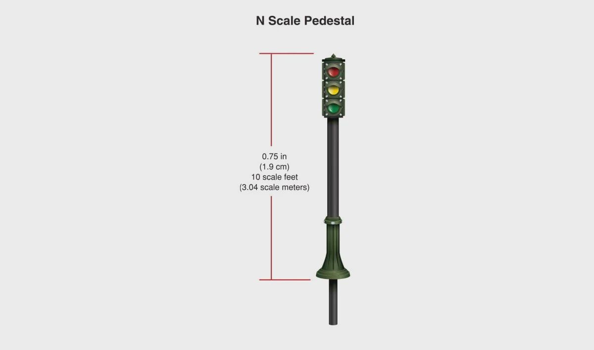 Woodland Scenics N Pedestal Traffic Lights (WOOJP5635)