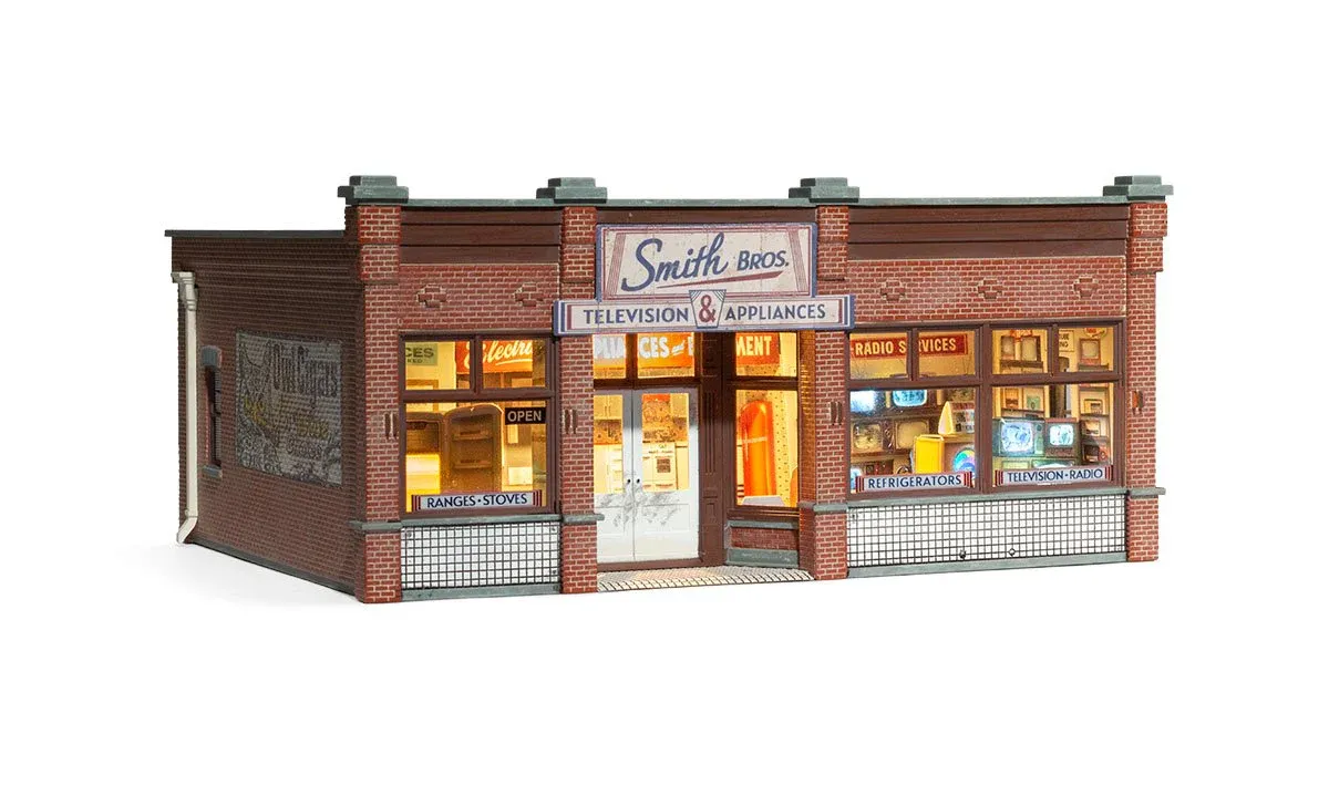 Woodland Scenics Smith Brothers TV &amp; Appliance - O Scale (WOOBR5873)