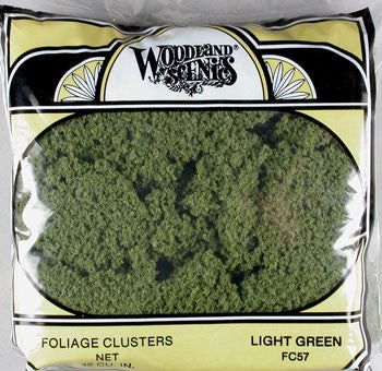 Woodland Scenics Foliage Cluster Bag, Light Green/45 cu. in. (WOOFC57)