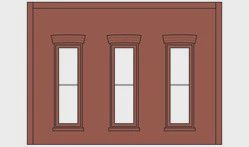 Woodland Scenics O DPM Rectangular Windows Wall (WOO90105)