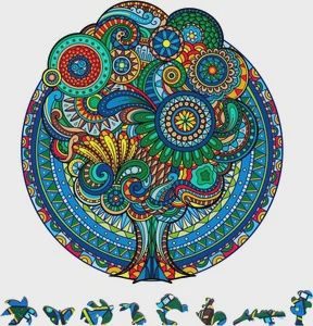 ZenChalet Floral Retro Wooden Jigsaw Puzzle, 1000 pcs (ZCPFR1000)