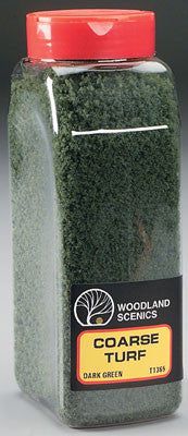 WOODLAND SCENICS TURF COARSE DK GREEN 32 OZ. (WOOT1365)
