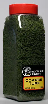 WOODLAND SCENICS TURF COARSE MED GREEN 32 OZ. (WOOT1364)