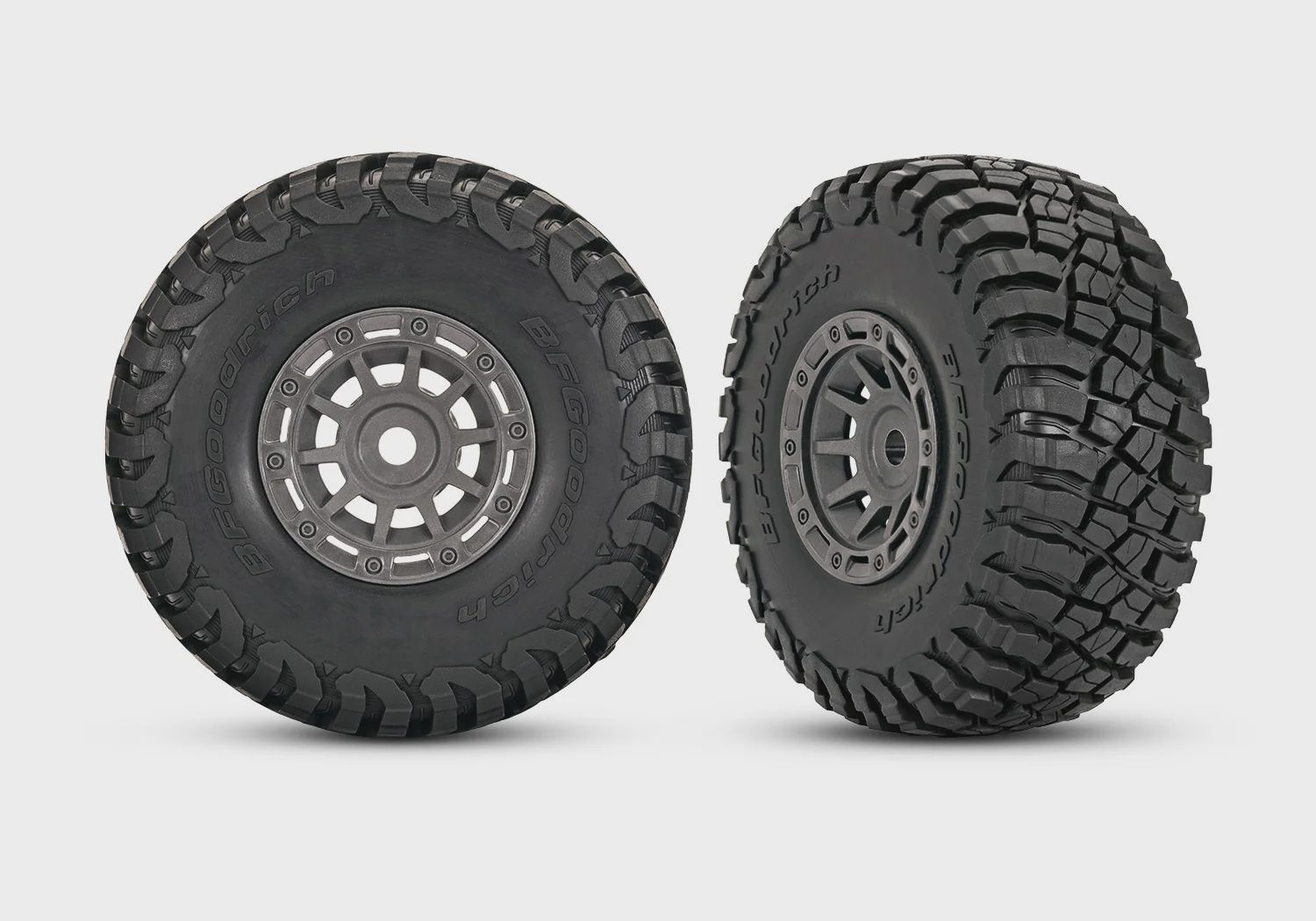 Traxxas 1.4" Gray Wheels with BFG Mud-Terrain Tires (2) (TRA10870-Gray)