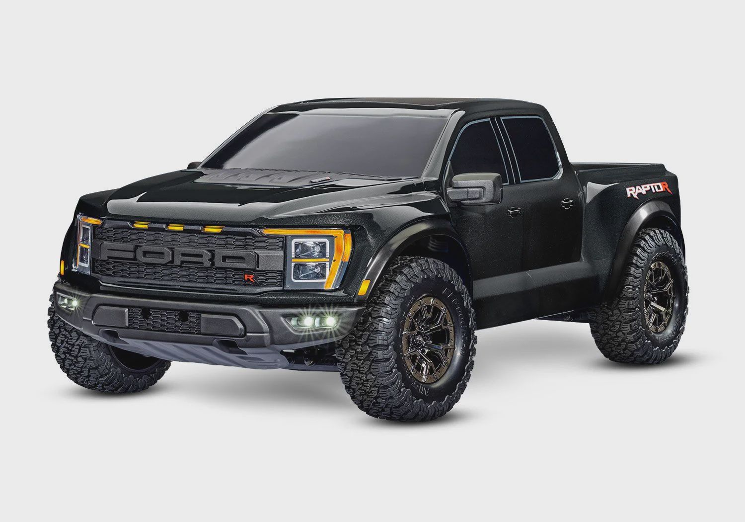 Traxxas Ford Raptor R: 4X4 VXL 1/10 Scale 4X4 Brushless Replica Truck (TRA101076-4), Color: Black