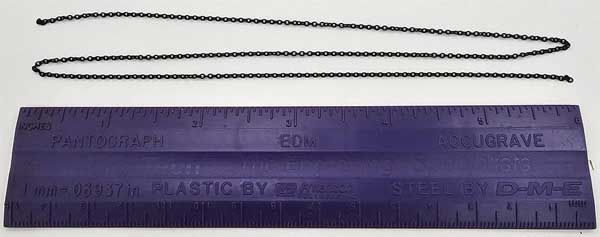Tichy Blackened Brass Chain -- 23 Links Per Inch, 18" 45.7cm Length (TIC8336)