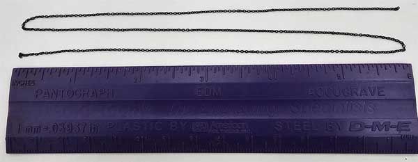Tichy Blackened Brass Chain -- 32 Links Per Inch, 18" 45.7cm Length (TIC8335)