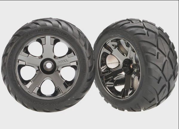 Traxxas Anaconda Nitro Front Tires (2) (Black Chrome) (Standard) w/All-Star Wheels (TRA3777A)