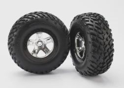 Traxxas Tire &amp; wheel (SCT Off-Road Racing Tires, Foam inserts) (2) (4WD front/rear, 2WD rear only) (TRA5873X)