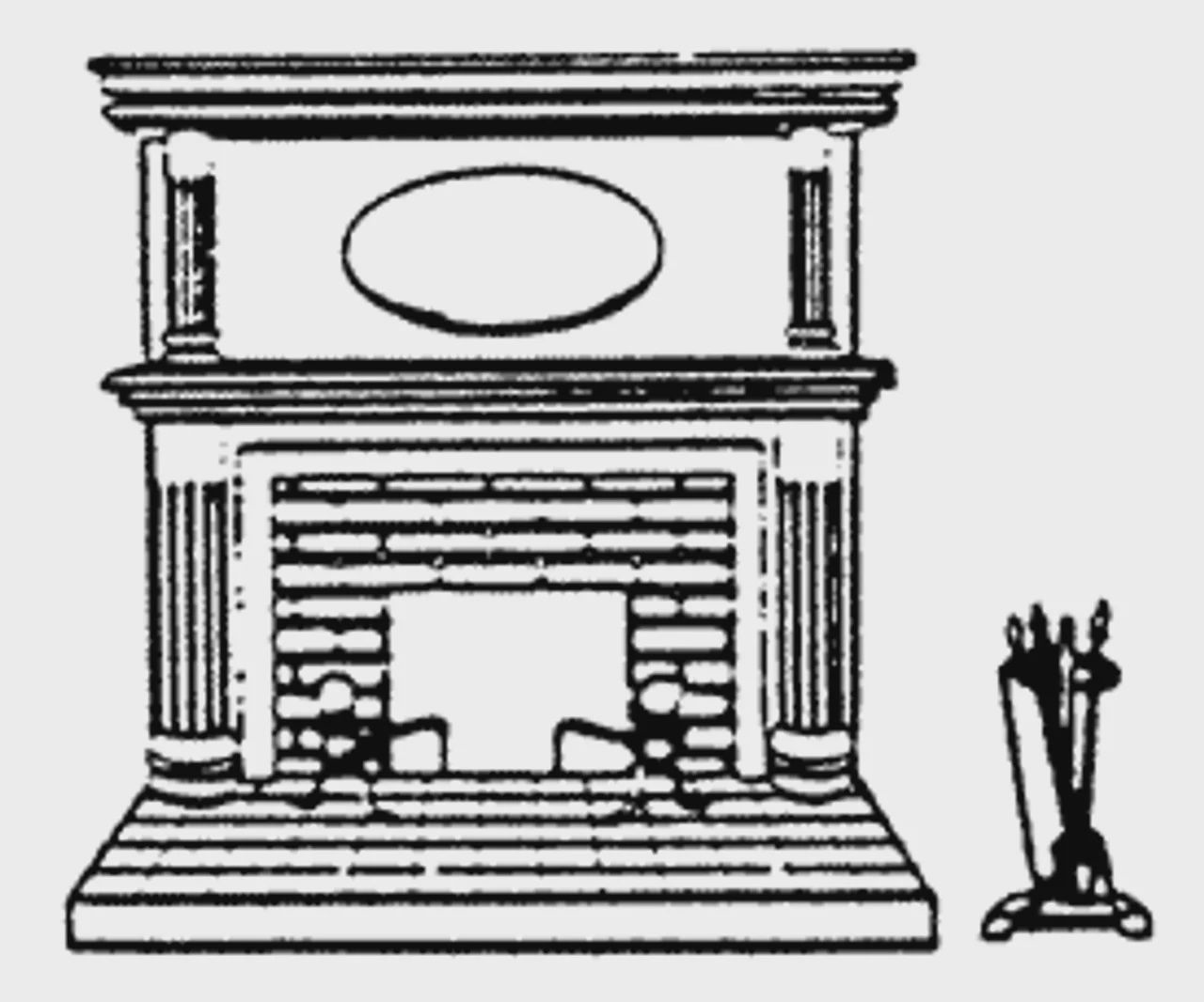 SS LTD Living Room Fireplace - Unpainted With Tools (650-5143)