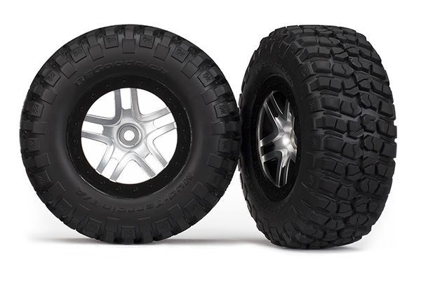 Traxxas T&amp;W SCT SS CHRM,BLK/BFG S1 TIR (TRA6873X)