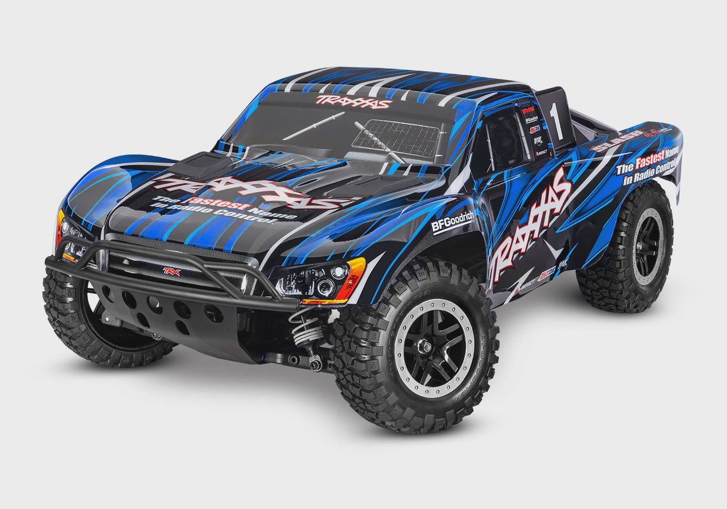 Traxxas Slash 4x4 VXL Heavy Duty Brushless RTR Short Course RC Truck w/TSM &amp; Clipless Body (TRA68386-4), Color: blue