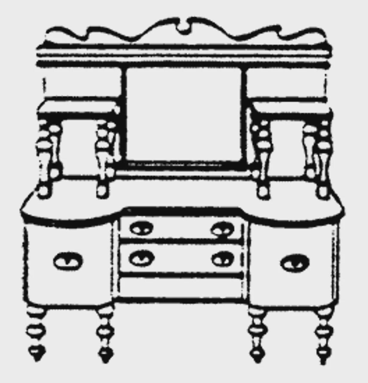 Scale Structures Dining Room Highboy Kit (650-5149)