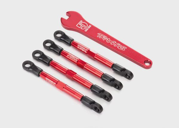 Traxxas Aluminum Toe Link Set with Hollow Balls RED (8) (TRA7038X)