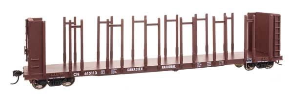 Walthers 63' Pulpwood Flatcar - Ready to Run -- Canadian National #615113 (910-50801)