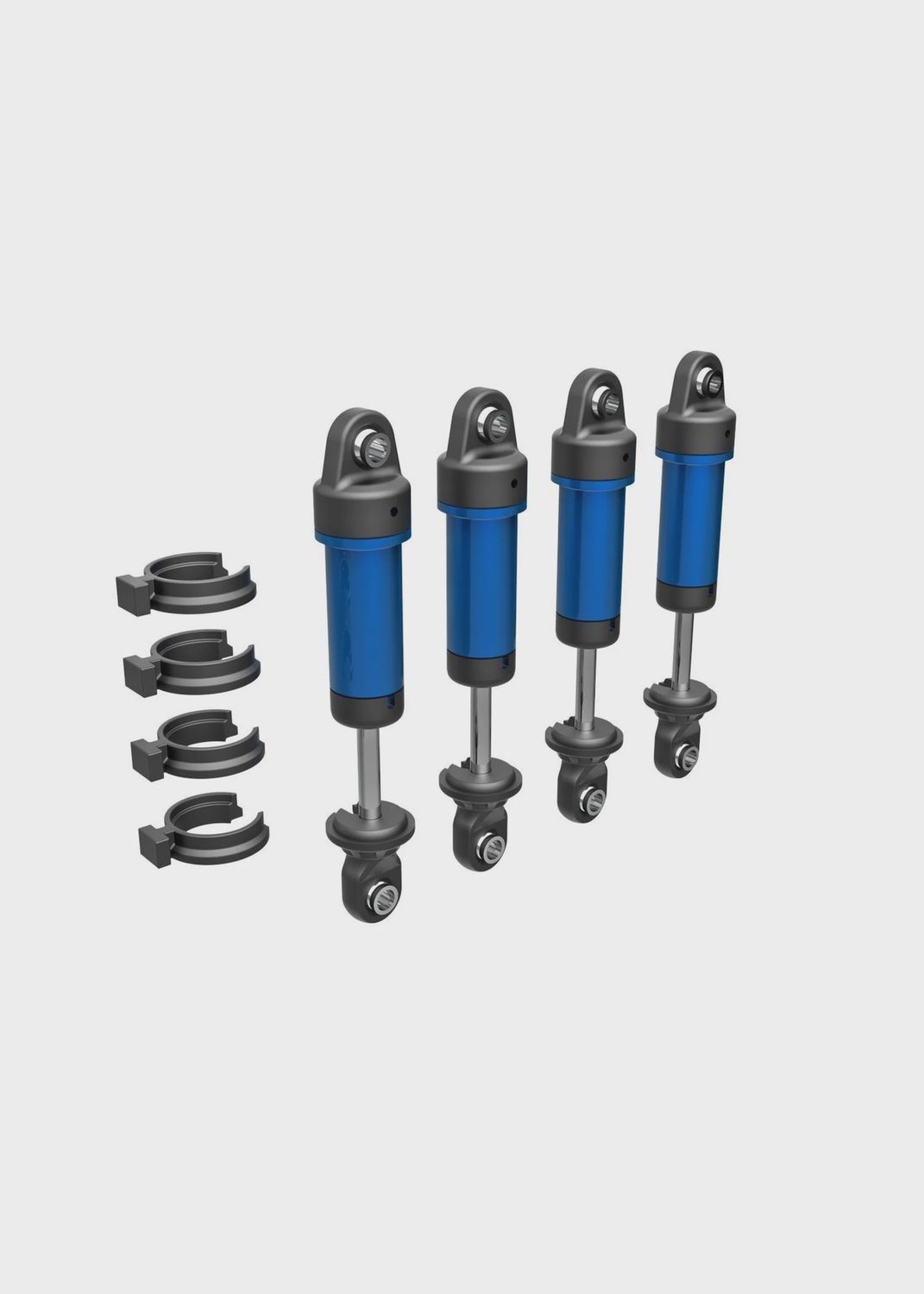 Traxxas Shocks W/O Springs Blue (TRA9764-BLUE), Color: Blue