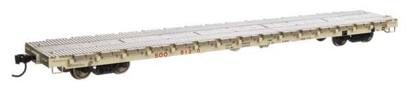 Walthers 60' Pullman-Standard Flatcar - Ready to Run -- Soo Line #5120 (910-5407)