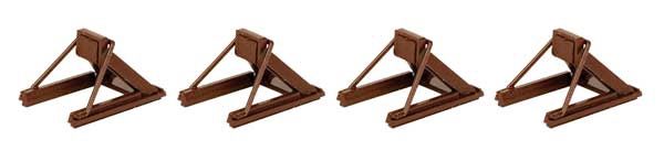 Walthers Assembled Track Bumper pkg(4) -- Rust Brown (948-83109)