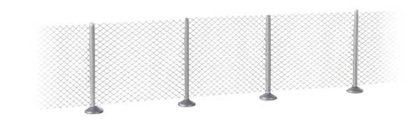 Walthers Metal Industrial Fence -- Kit - 23-5/8 x 5/8" 60cm x 16mm (32 Posts) (949-9000)