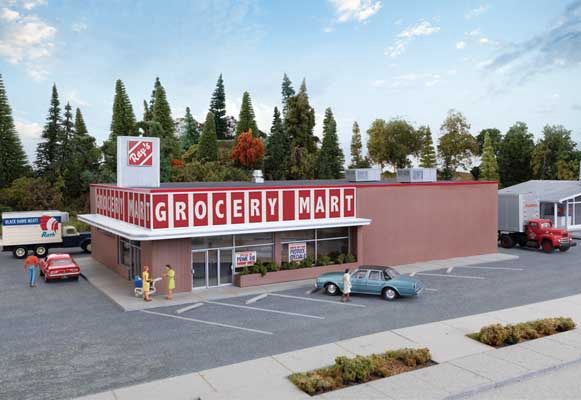 Walthers Vintage Grocery Store -- Kit - 12-5/8 x 7-15/16 x 3-3/4" 32 x 20 x 9.5cm (933-4117)