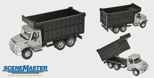 Walthers International(R) 7600 Dual-Axle Coal Truck - Assembled -- Silver Cab, Black Box (949-11677)