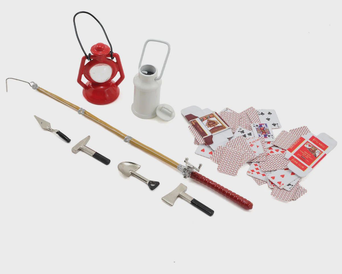 Yeah Racing Scale Crawler Camping Set w/Lamp, Fishing Rod, Poker Cards, Tools (YA-0364)