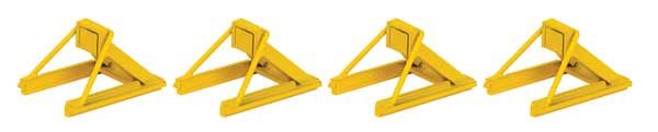 Walthers Assembled Track Bumper pkg(4) -- Yellow (948-83108)