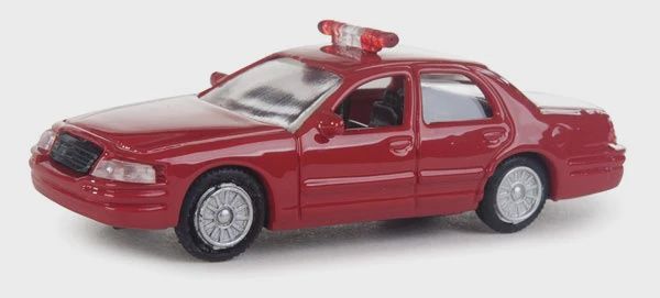 Walthers Ford(R) Crown Victoria Police Interceptor -- Fire Command decals (red, nonworking lights) (949-12020)