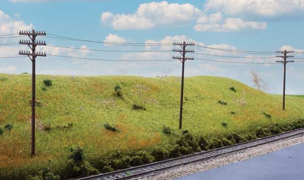 Walthers Telegraph Poles and Cross Arms -- Kit (949-4185)