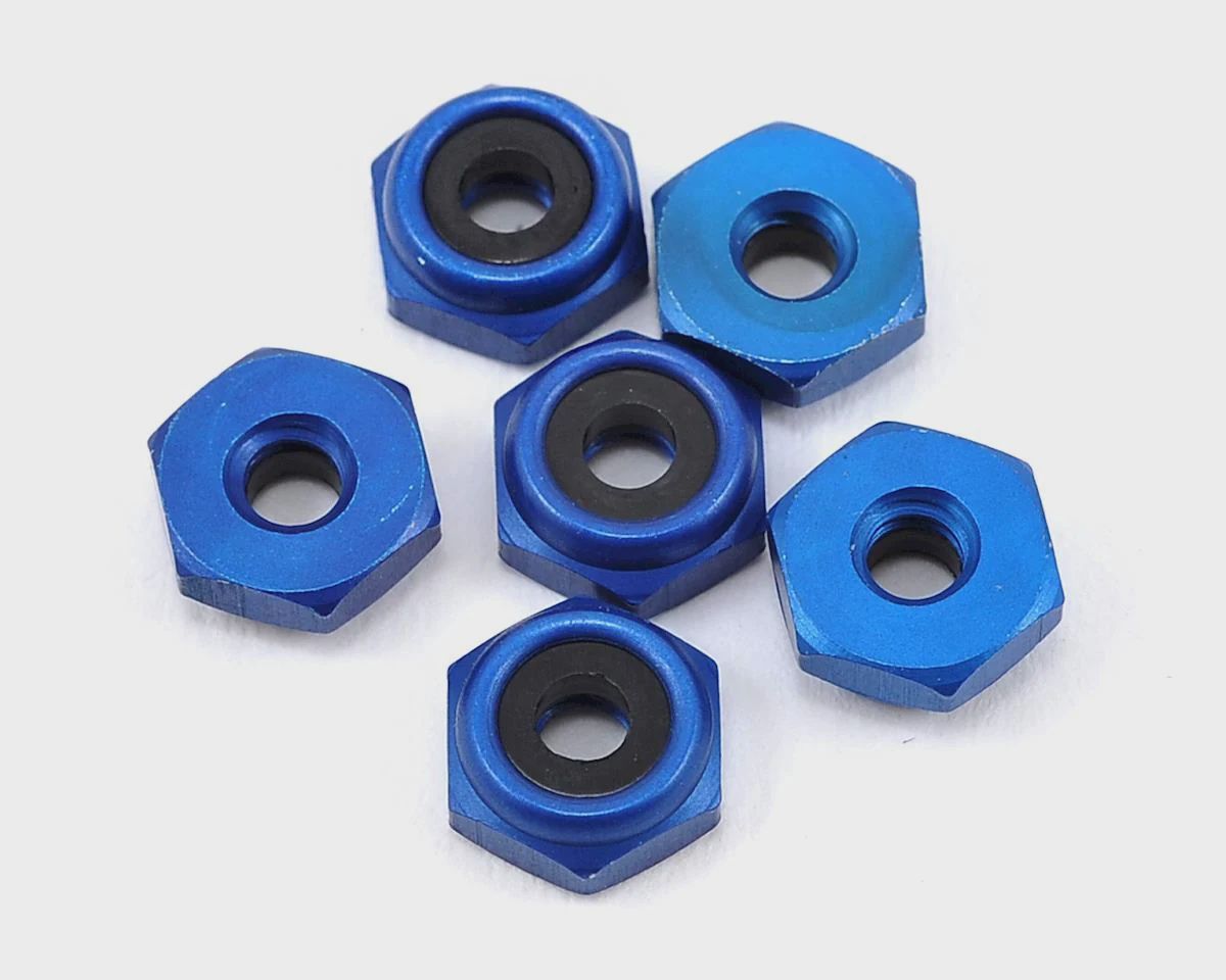 Team Associated 4-40 Aluminum Locknut (Blue Anodized) (6) (ASC6937)
