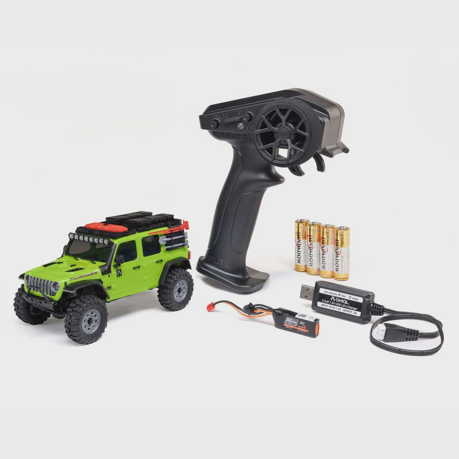 Axial SCX30 Jeep Wrangler JLU 1/30 4WD RTR Scale Mini Crawler (AXI-2261T2), Color: green
