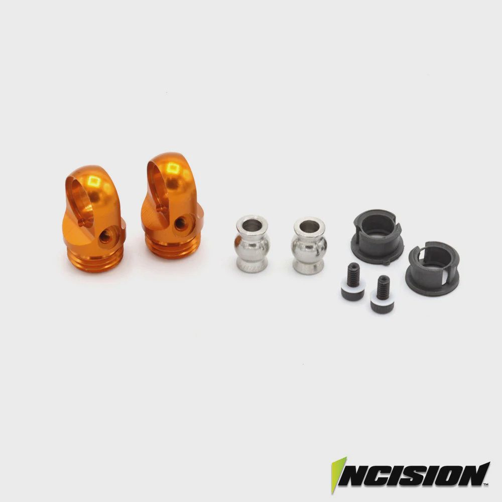 Vanquish S8E MACHINED ALUMINUM SHOCK CAP - ORANGE (IRC00515)