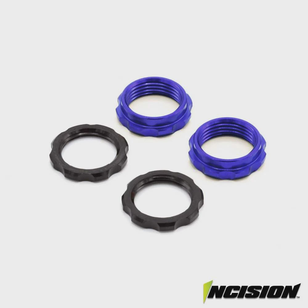 Vanquish S8E MACHINED SPRING COLLARS - BLUE (VPS00519)