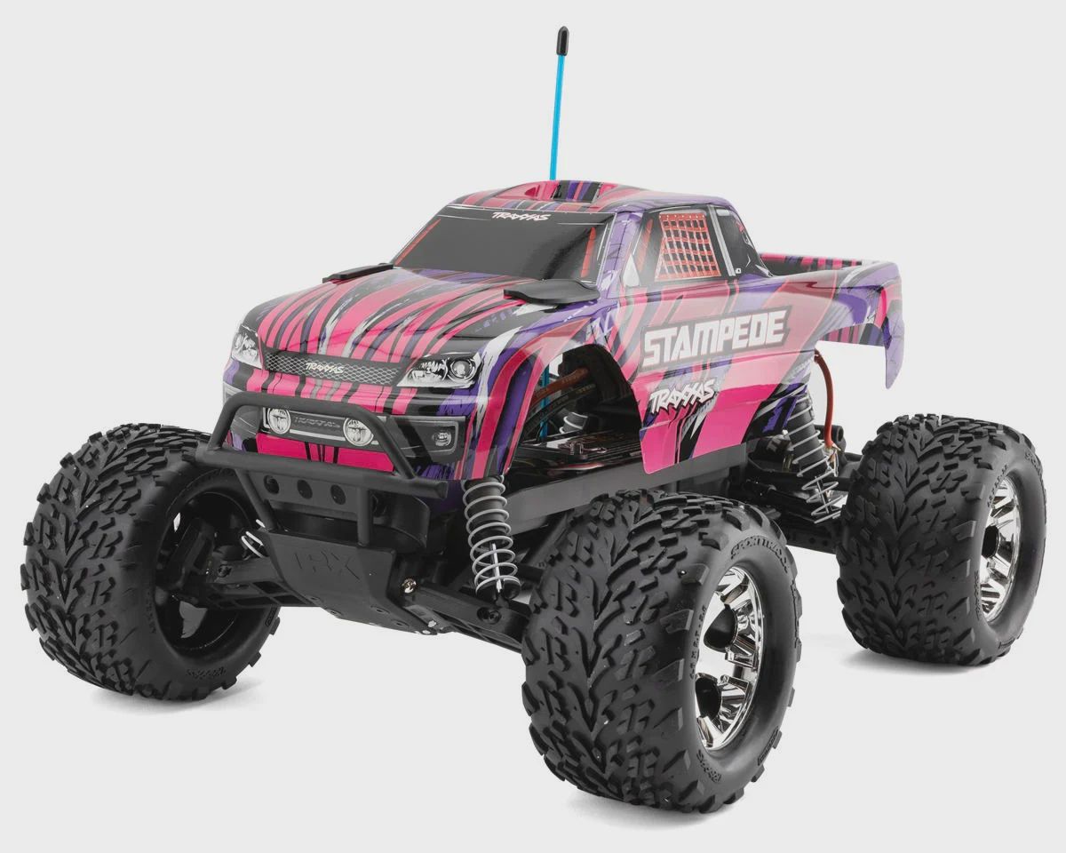 Traxxas Stampede HD 1/10 RTR 2WD Electric Monster Truck w/XL-5 ESC, Radio, Battery &amp; USB-C Charger (TRA36254-), Color: pink-1