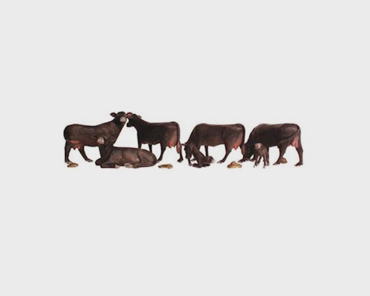 Woodland Scenics N Black Angus Cows (WOOA2217)