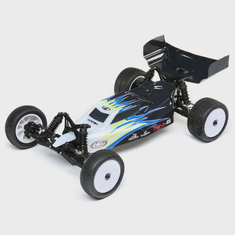 Losi Mini-B 1/16 RTR 2WD Buggy w/2.4GHz Radio, Battery &amp; Charger (LOS01016T1), Color: BLACK/WHITE