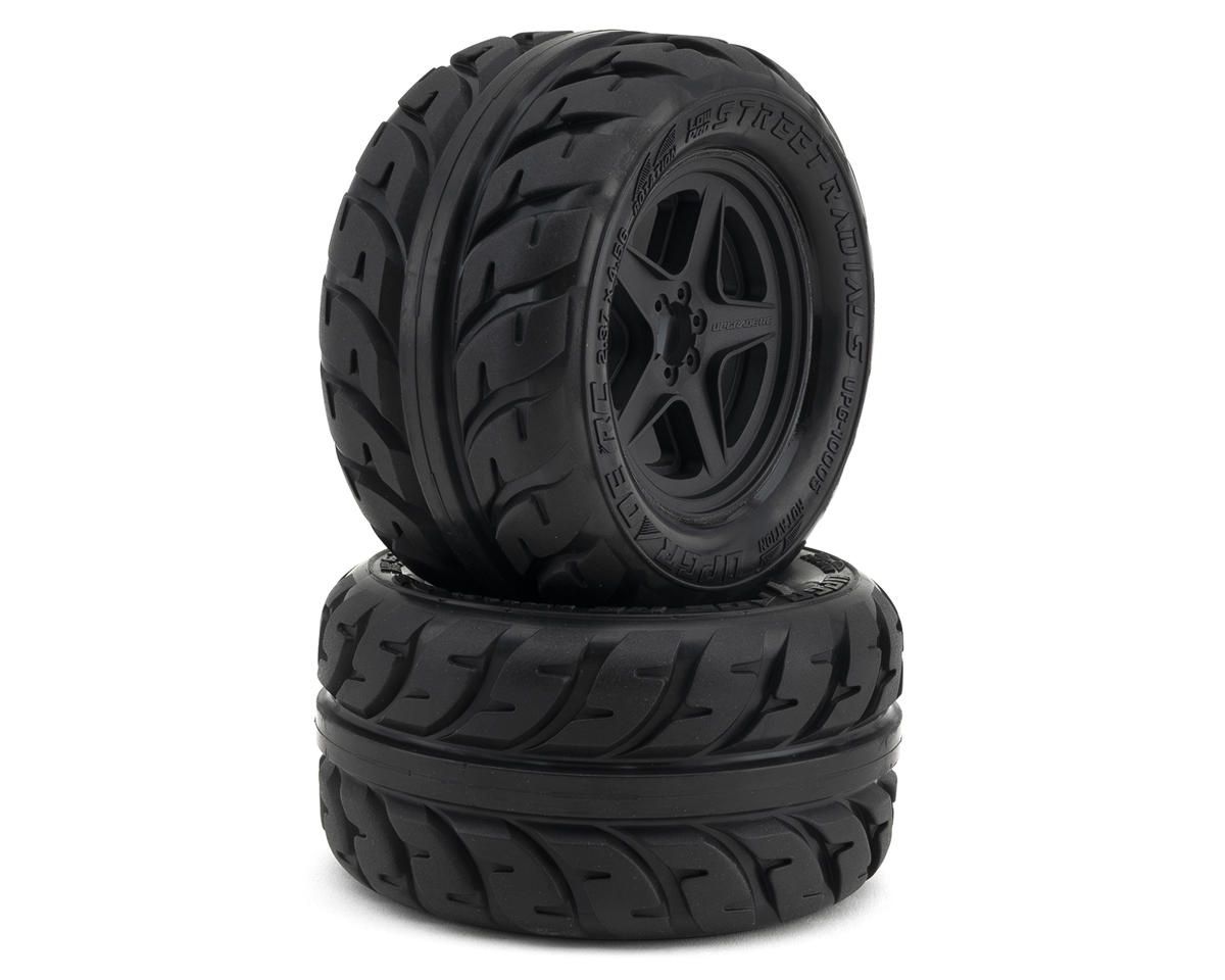 UpGrade RC Low-Pro BELTED Street Radials 2.8" Pre-Mounted On-Road Tires w/5-Star Wheels (2) (17mm/14mm/12mm Hex)   (UPG-10005)