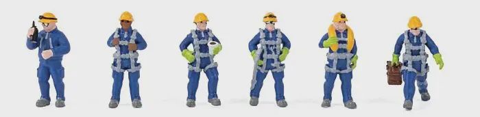 Walthers Wind Turbine Technicians -- pkg(6) (949-6209)