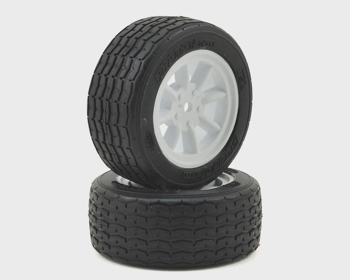 Protoform Vintage Racing Pre-Mounted Front Tire (2) (26mm) (White) (PRO1014017)