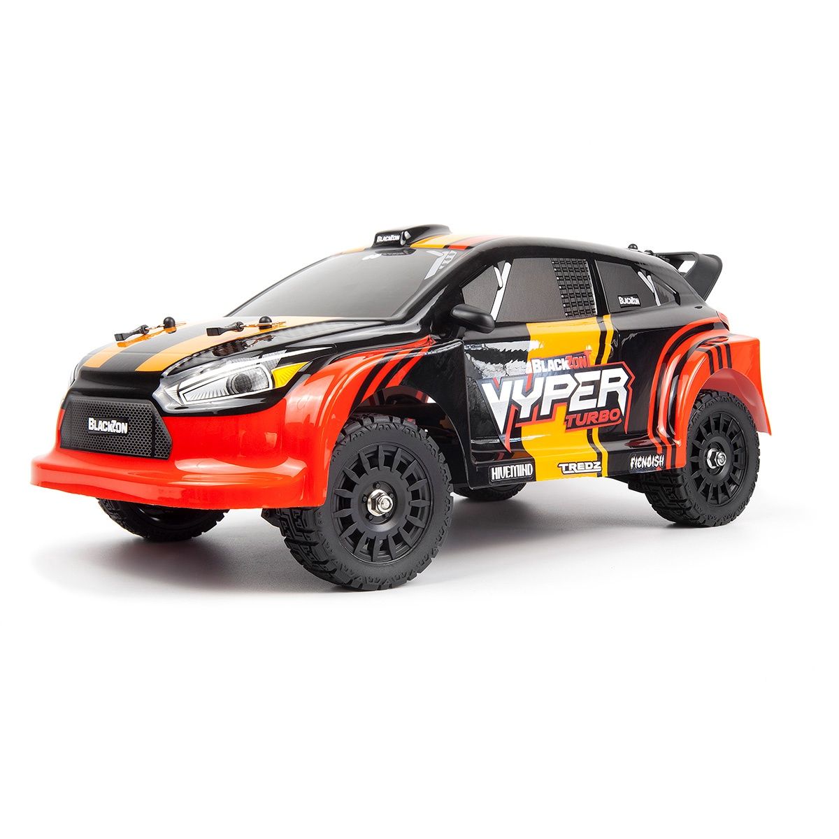 BlackZon Vyper RX Turbo 1/16 4WD 2S Brushless Rally Car - Red/Orange