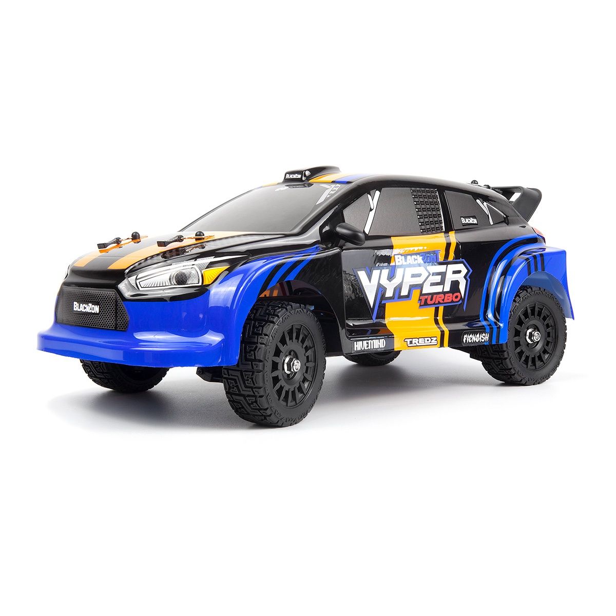 BlackZon Vyper RX Turbo 1/16 4WD 2S Brushless Rally Car - Blue/Orange