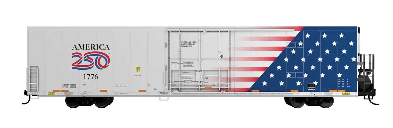 72' Modern Refrigerator Boxcar - Ready to Run -- America250™ #1776 (910-4179)