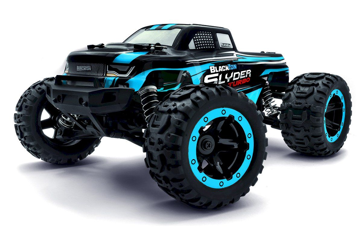 BlackZon Slyder MT Turbo 1/16 4WD 2S Brushless Monster Truck - Blue